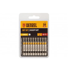 Набор бит TORX T25, 50 мм, сталь S2, шестигранный профиль, 10 шт Denzel 11670