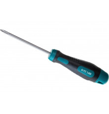 Отвертка Kraftool Expert Cr-Mo-V сталь двухкомпонентная противоскользящая рукоятка PZ №1x80 мм 250073-1-080