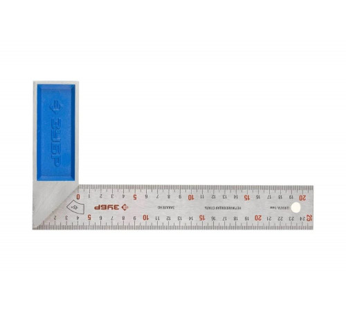 ЗУБР 250 х 37 х 1 мм, нержавеющее полотно, угольник столярный 34393-25