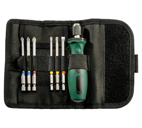 Набор бит 7 предметов, сумка-ролик Metabo 626723000