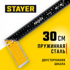 STAYER 300 мм, столярный угольник со стальным полотном 3430-30_z02