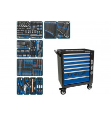 Набор инструментов KING TONY CLAIM в чёрной тележке, 286 предметов 9G35-286MRV