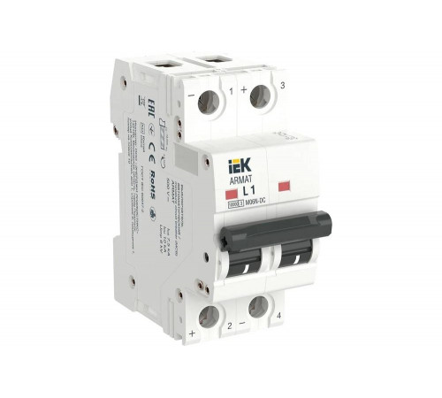 Автоматический выключатель IEK armat m06n-dc - надежная защита электрических сетей 0.255, 83мм, 35мм, 76мм, Арт. AR-M06N-2-L001DC