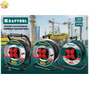 KRAFTOOL  K-325, КГ 3х2.5 30м 4000Вт IP44, Силовой удлинитель на стальной катушке (55086-30)