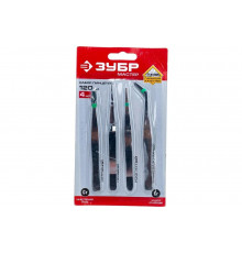 Пинцеты, нержавеющая сталь, прямой, 120мм ЗУБР 22215-H4