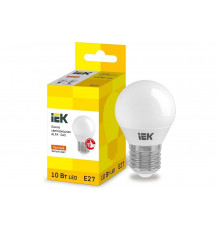 Лампа IEK LED ALFA G45 шар 10Вт 230В 3000К E27 LLA-G45-10-230-30-E27