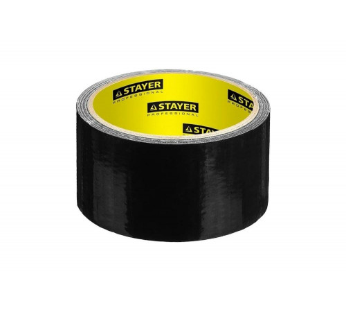 STAYER 48 мм х 10 м, черная, на тканевой основе, армированная лента (скотч) 12086-50-10