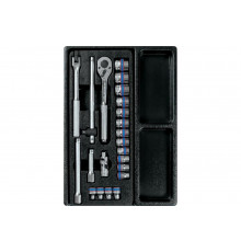 Набор торцевых головок 3/8" с принадлежностями (ложемент, 23 предмета) KING TONY 9-3523MR