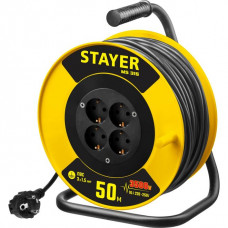 STAYER  MS-315 ПВС 3х1.5 50м 3500Вт,  Силовой удлинитель на катушке (55078-50)