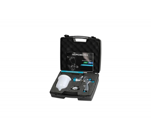 Краскопульт LVMP с верхним баком NORDBERG сопло 1.8 мм, пластиковый кейс NP7517