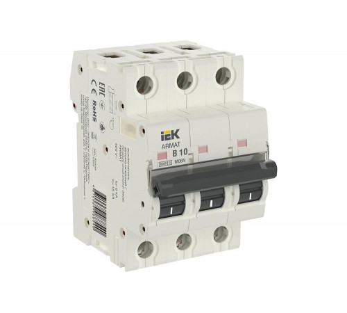 Автоматический выключатель IEK M06N 3P B 3А AR-M06N-3-B003