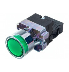 Кнопка управления IEK LAY5-BW3361 с подсветкой, зеленый, 1з, ИЭК BBT50-BW-K06