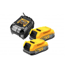 Набор : 2 АКБ POWERSTACK DCBP034, Li-Ion, 18 В, 1.7 Ач и зарядное устройство DCB1102 Dewalt 18 В, 2 A, DCB1102E2 DCB1102E2-QW