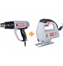 Набор инструментов Ресанта: строительный фен ФЭ-2000К + лобзик Л-55/600 902/18