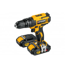 Ударная дрель-шуруповерт STEHER 20В, 2 АКБ 2Ач CDS-200-2