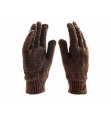 Трикотажные двойные полушерстяные перчатки Сибртех с ПВХ покрытием 68634