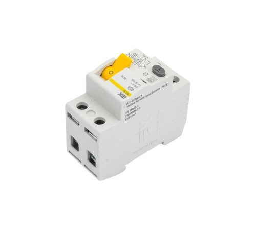 Дифференциальный выключатель IEK УЗО ВД1-63, 2Р, 40А, 30мА, тип А MDV11-2-040-030