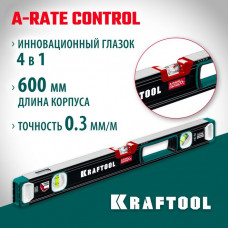 KRAFTOOL  A-Rate Control 600 мм, Сверхпрочный уровень (34986-60)