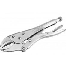 Зажим с фиксатором TOLSEN 180 мм, с закругленными губками TT10380