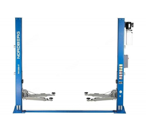 Подъемник NORDBERG 380 V, 2х стоечный, 4 т, с электростопорами, синий N4120BE-4B_380