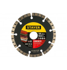 Диск алмазный отрезной по бетону/кирпичу/плитке (125х22.2 мм) CONCRETE Professional Stayer 3660-125_z02