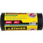 Строительные особопрочные мусорные мешки STAYER Heavy Duty 240 л, 10 шт 39157-240