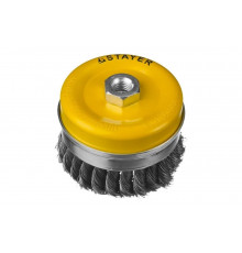 Щетка чашечная усиленная PROFESSIONAL (100 мм; М14; плетеные пучки проволоки 0.5 мм) для УШМ STAYER 35137-100