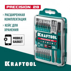 KRAFTOOL 28 предметов, отвёртка для точных работ со сменными битами X-Electronics 25677