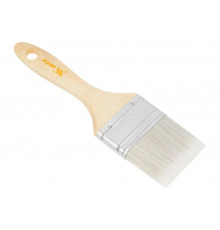 Кисть плоская для лаков MTX евро, 2.5", искусственная щетина, деревянная ручка 83088