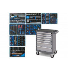 Набор инструментов KING TONY "ACTION" в серой тележке, 327 предметов 934-327AMG