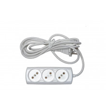 Бытовой удлинитель 3 гн. ПВС 2х075 RUCELF RU-03-275-02S