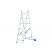 Алюминиевая двухсекционная лестница СИБРТЕХ 2х6 ступеней 97906