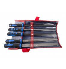 Набор напильников 250 мм, двухкомпонентные рукоятки, 5 предметов KING TONY 1015GQ