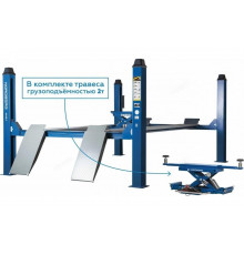 Подъемник 4-стоечный NORDBERG 4.5 т, c ручной траверсой 2 т N423, 380 В, синий 4445J_MB(M)