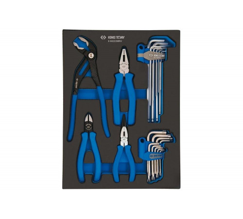 Набор пассатижей, шестигранников и Torx Г-образных, ложемент, 22 предмета KING TONY 9-90222MRV
