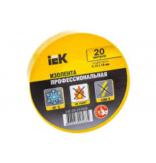 Изолента ПВХ 19мм, 20м, желтая IEK ИЭК UIZ-20-10-K05