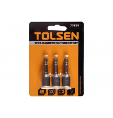 Набор головок шестигранных магнитных для шуруповерта 10х48 мм, 1/4", 3 предмета TOLSEN TT77825