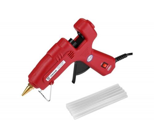 Клеевой термопистолет DEKO DKGG120 120ВТ, SET2, c набором стержней (10 шт, 11 мм) 063-4976