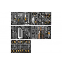 Набор инструментов для тележки TOLSEN ATHLETE 15 ложементов, 189 предметов TT85412-189