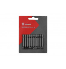 Набор профессиональных бит (10 шт; Pz2; 50 мм; S2) DEKO 065-0772
