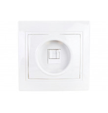 1местная компьютерная розетка IEK КВАРТА белый EKK10-K01-DM