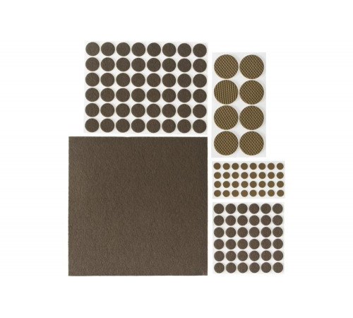STAYER 125 шт., коричневый, набор: накладки самоклеящиеся на мебельные ножки 40916-H125
