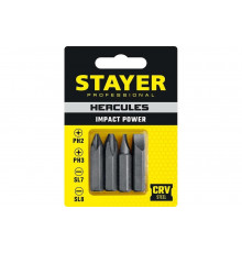 Биты для ударной отвертки HERCULES (4 шт; 36 мм) Stayer 25667-S4_z01