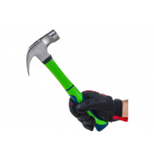 Молоток-гвоздодер СИБРТЕХ 450 г, с магнитом, фибергласовая обрезиненная рукоятка 10441