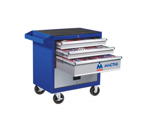 Набор инструментов СТАНДАРТ в синей тележке, 186 предметов МАСТАК 52-186B