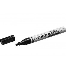 Маркер-краска ЗУБР МК-750 черный, круглый наконечник, 06325-2