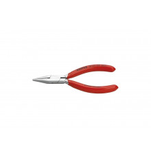 Плоскогубцы KNIPEX захватные прециз, плоские вогнутые узкие губки, 125 мм, хром, 1К ручки KN-3723125