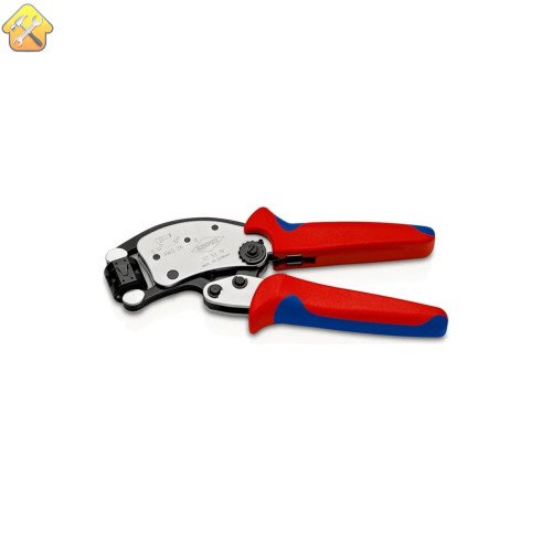 Пресс-клещи Knipex Twistor T для контактных гильз DIN 46228 1+4, обжим: квадрат, поворот 360, 0.14-10.0 мм, доступ с 2х сторон, длина 200 мм KN-975319