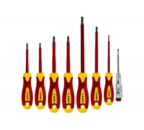 ЗУБР 8 шт., набор отверток+тестер 25268 Профессионал