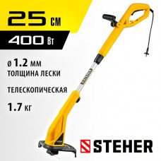 STEHER 400 Вт, ш/с 25 см, триммер сетевой TEL-25-410